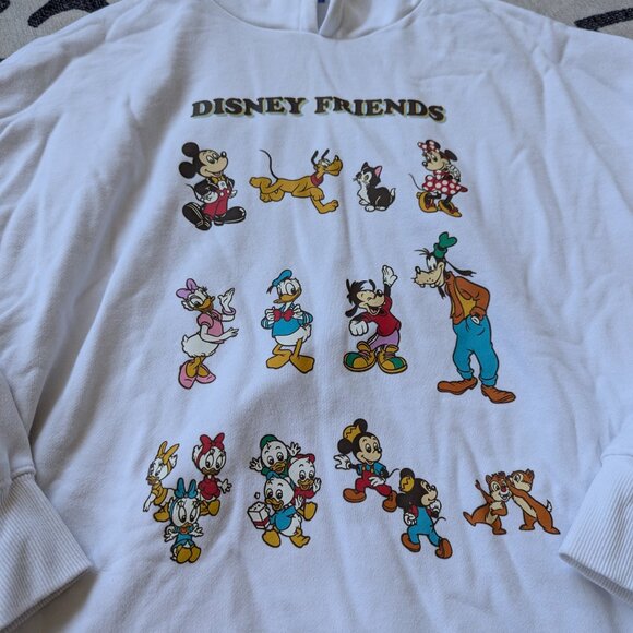 Tokyo Disney Resort 2023 Hoodie Disney Friends White Size LL - Picture 10 of 10